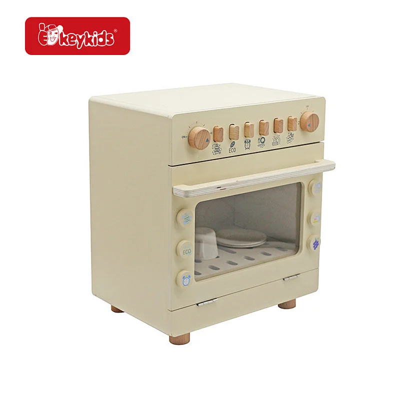 Customize pretend play home appliances wooden toy dishwasher for kids W10D749