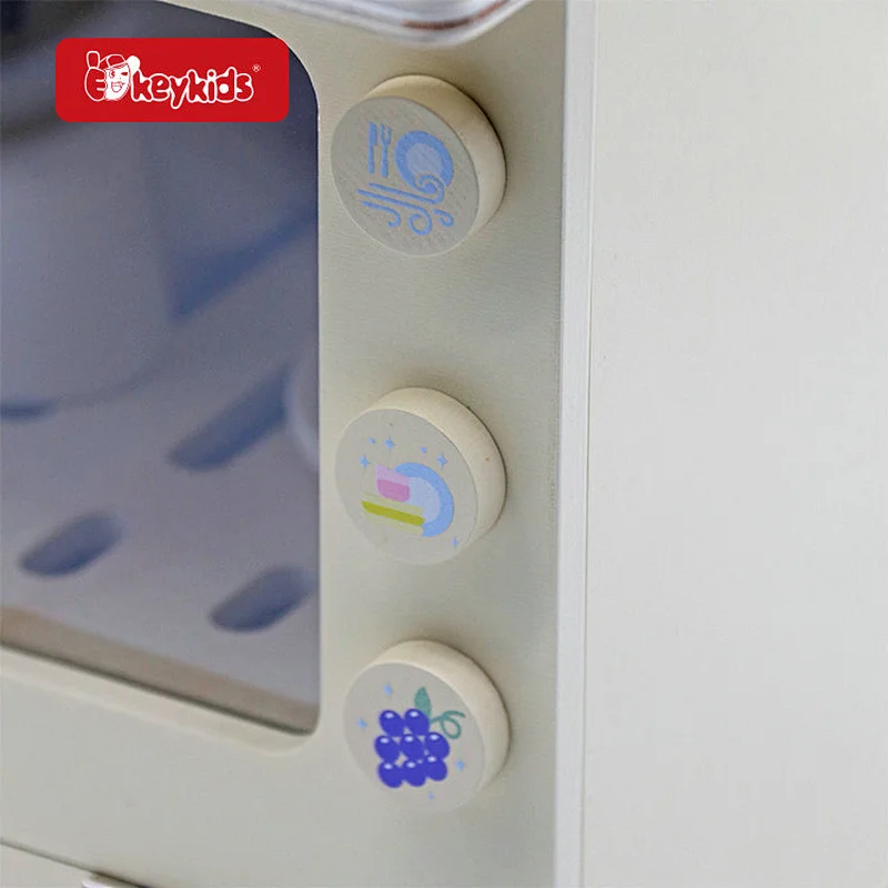 Customize pretend play home appliances wooden toy dishwasher for kids W10D749